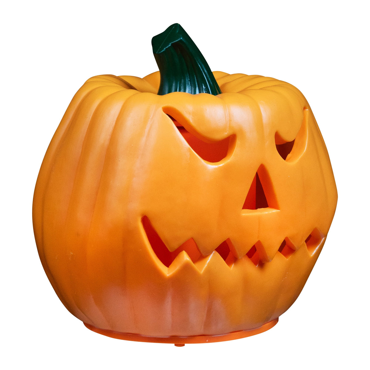 Haunt & Co 9.75" Jack-O-Lantern Animated Double-Sided Halloween Pumpkin - Orange/Green