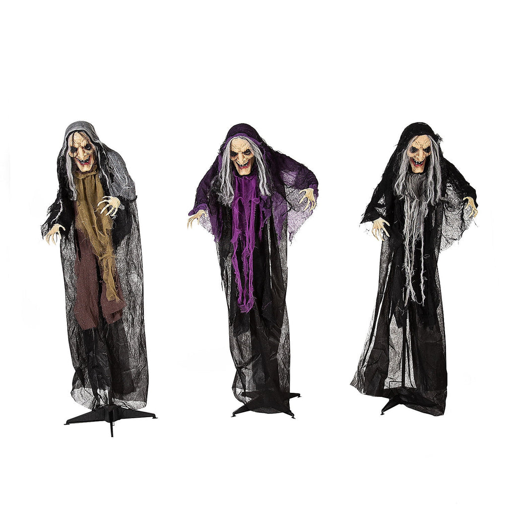 Haunt & Co Fun Express 4ft. Animated Witch Yard Stakes Halloween - 3 Pieces