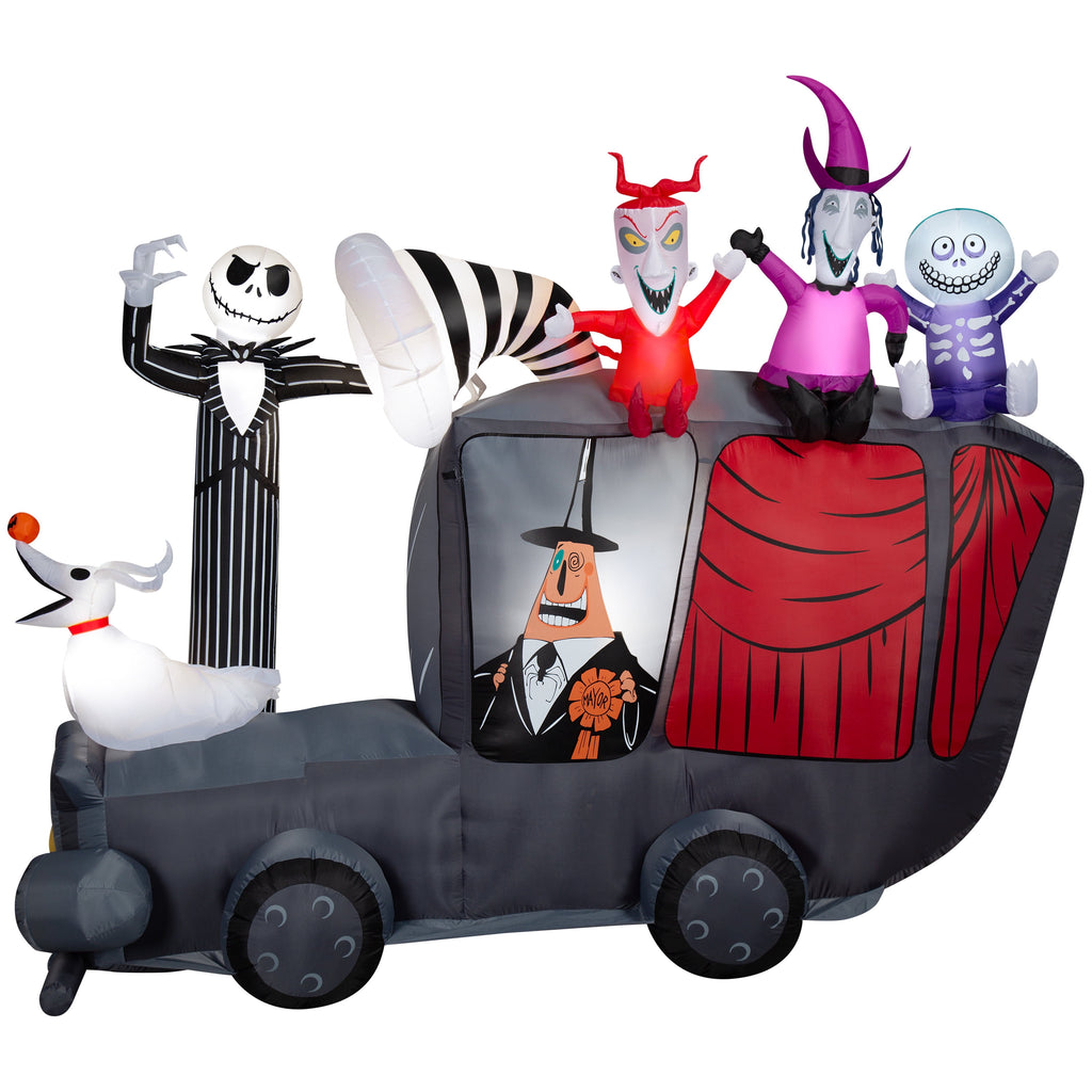 Haunt & Co 10' Airblown Inflatable Halloween Disney's Nightmare Before Christmas Mayor-Mobile Scene Yard Decoration