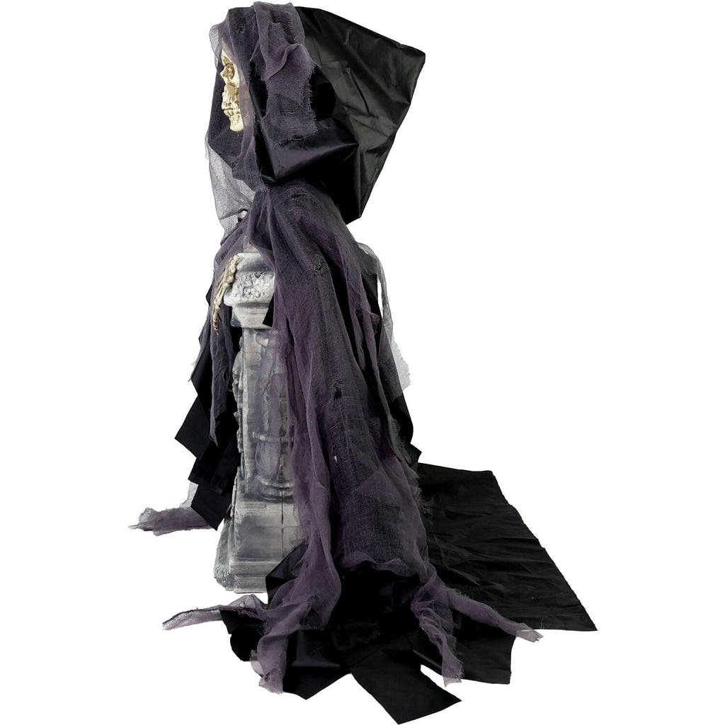 Haunt & Co 3 ft Touch-Activated Rising Reaper with Tombstone Halloween Accessory