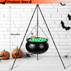 Haunt & Co YIKA Halloween Decoration Tripod Witch Pot Lamp Decorative Strip With Skeleton Man Halloween Ornaments