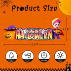 Haunt & Co Halloween Inflatables 11.5 FT Long Vampire With Pumpkin, Outdoor Halloween Inflatables Halloween Blow Ups with LED Lights, Funny Inflatables for Halloween Holiday Party