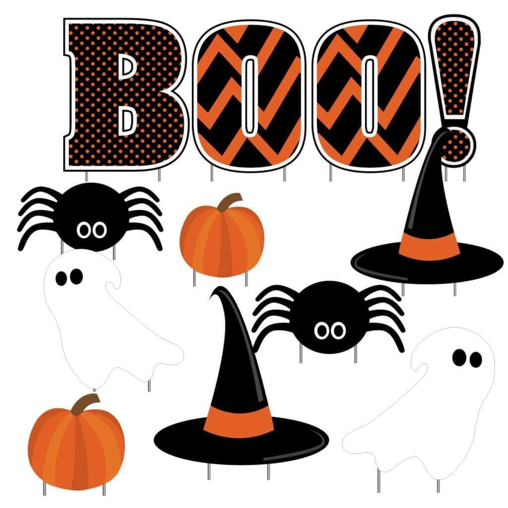 Haunt & Co BOO! Halloween Yard Card 12 piece Set