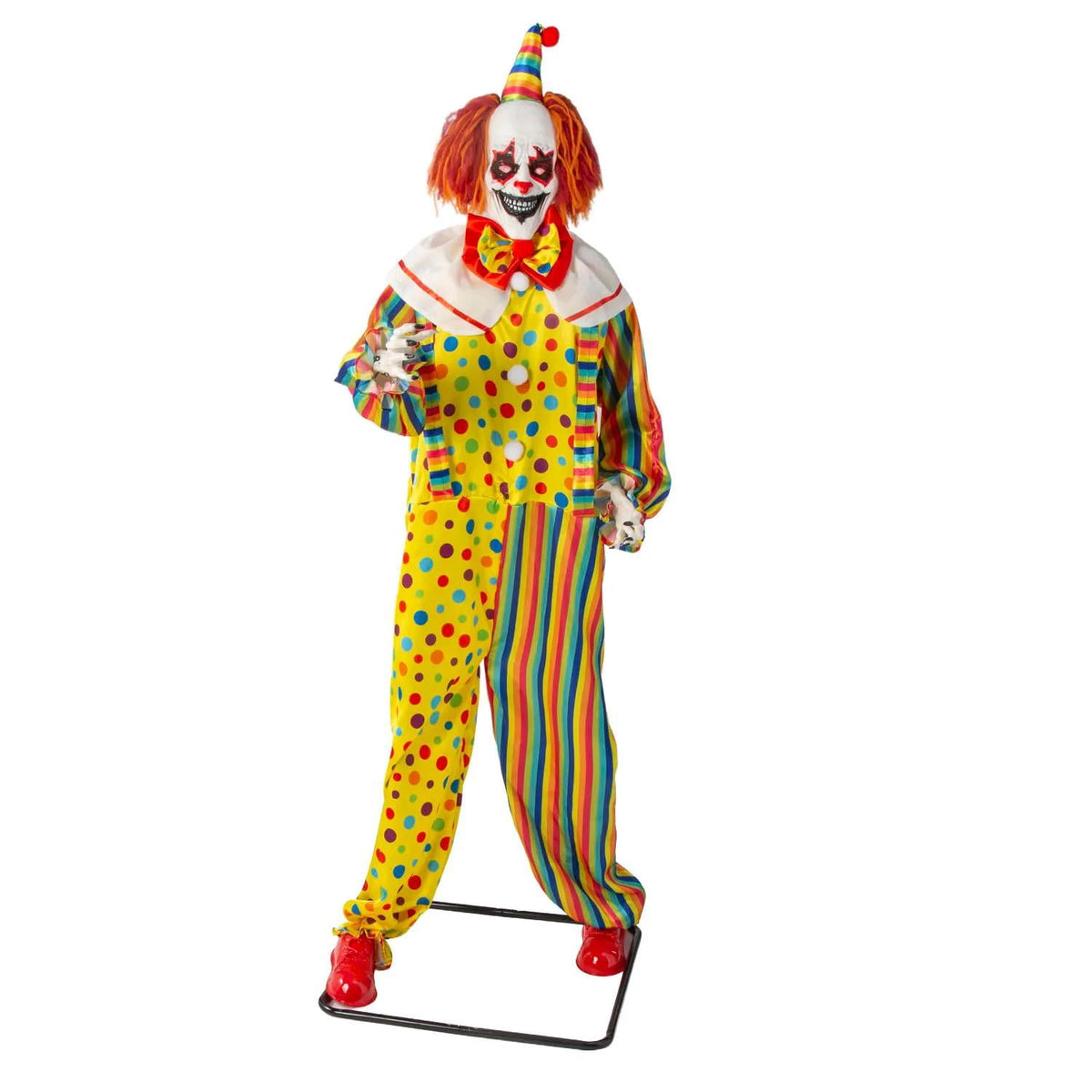 Haunt & Co 6 Ft. 2 3/4" Animated Standing Light-Up Multicolor Clown