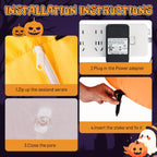 Haunt & Co 8FT Halloween Inflatable Pumpkin Ghost Scene, Waterproof Polyester, Quick Inflation with Stakes/Ropes