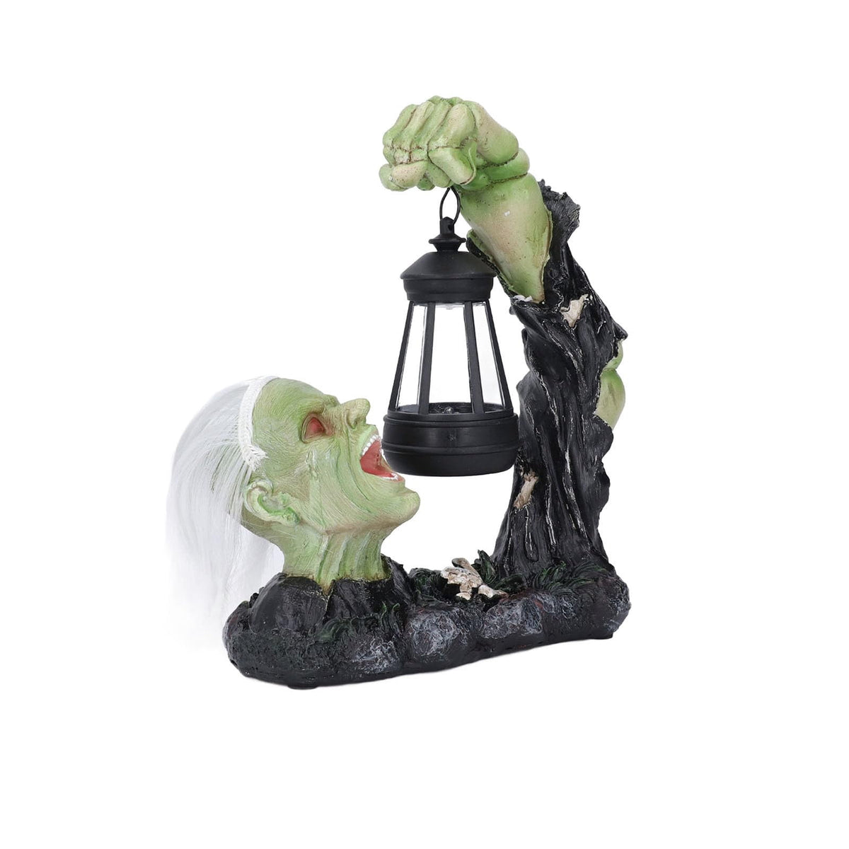 Haunt & Co SUYOLL Halloween Solar Powered Resin Desktop Ornament Decorative Light For Home Party Figurine